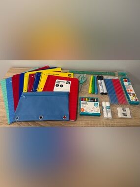 Pen+Gear School Supplies Bundle Kit 70 Pcs Crayons Pencils Erasers Glue Ruler